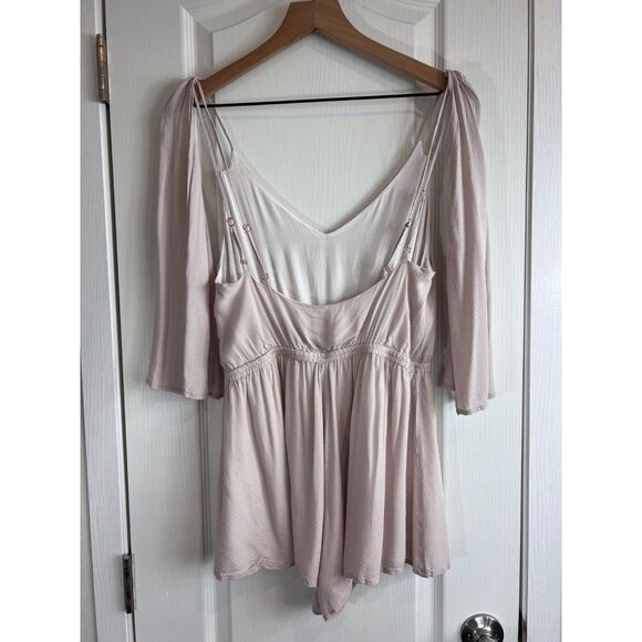 Some Days Lovin Women's Blush Pink Romper Adjustable Spaghetti Straps Size S - Picture 2 of 10